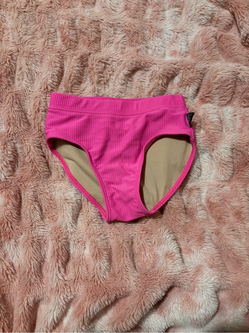 Girls' Ribbed Briefs in Bright Pink Tiger Friday